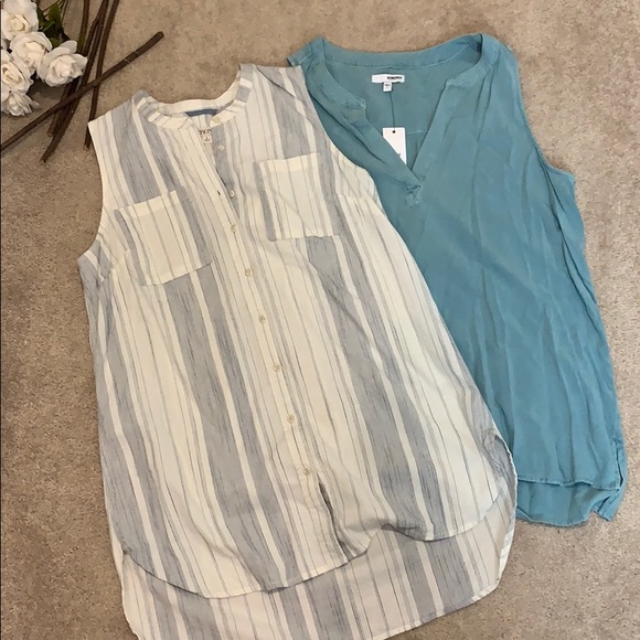 Sonoma Tops - Sonoma & Merona Set of 2 Sleeveless Blouses Size L